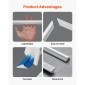 VEVOR Wall Molding 3 Pack, Κιτ πάνελ με ρολό, Ελαφρύ βαμμένο πολυστυρένιο, εύκολο στην εγκατάσταση, αδιάβροχο διακοσμητικό τοίχου για εσωτερική διακόσμηση σαλόνι, υπνοδωμάτιο, λευκό (61x137 + 61x61 cm)