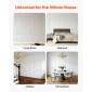 VEVOR Wall Molding 3 Pack, Κιτ πάνελ με ρολό, Ελαφρύ βαμμένο πολυστυρένιο, εύκολο στην εγκατάσταση, αδιάβροχο διακοσμητικό τοίχου για εσωτερική διακόσμηση σαλόνι, υπνοδωμάτιο, λευκό (61x137 + 61x61 cm)