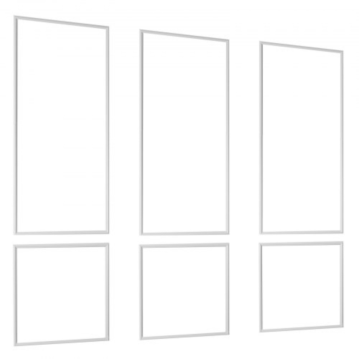 VEVOR Wall Molding 3 Pack, Κιτ πάνελ με ρολό, Ελαφρύ βαμμένο πολυστυρένιο, εύκολο στην εγκατάσταση, αδιάβροχο διακοσμητικό τοίχου για εσωτερική διακόσμηση σαλόνι, υπνοδωμάτιο, λευκό (61x137 + 61x61 cm)