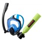 VEVOR Mini Scuba Tank with Sub-Mask, 0,5L φορητό δοχείο κατάδυσης για υποβρύχια αναπνοή, επαναχρησιμοποιούμενος κύλινδρος κατάδυσης πνευμόνων έως και 10 λεπτά κατάδυσης, μπουκάλι πόνυ έκτακτης ανάγκης διάσωσης με αντλία για κολύμβηση με αναπνευστήρα
