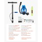VEVOR Mini Scuba Tank with Sub-Mask, 0,5L φορητό δοχείο κατάδυσης για υποβρύχια αναπνοή, επαναχρησιμοποιούμενος κύλινδρος κατάδυσης πνευμόνων έως και 10 λεπτά κατάδυσης, μπουκάλι πόνυ έκτακτης ανάγκης διάσωσης με αντλία για κολύμβηση με αναπνευστήρα