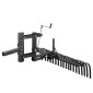 VEVOR 106,7 cm Ρυμούλκηση πίσω από τσουγκράνα Landscape, 3-Point Lawn Rock Rake with Blade & Lift Lever, Fit Κατηγορία 1 ATVs UTVs Tractors Lawn, Heavy Duty Dethatcher Rake for Debris Leaves Thatch