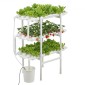 VEVOR Hydroponics Growing System Kit, 3-Tier 108 Sites UPVC Pipe Hydroponic Grow Kit with Timed Igration, Thykened Hydroponic Pipes, Indoor Home Garden Vegetable Planting Kit for Fruit Herb