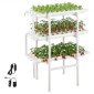 VEVOR Hydroponics Growing System Kit, 3-Tier 108 Sites UPVC Pipe Hydroponic Grow Kit with Timed Igration, Thykened Hydroponic Pipes, Indoor Home Garden Vegetable Planting Kit for Fruit Herb