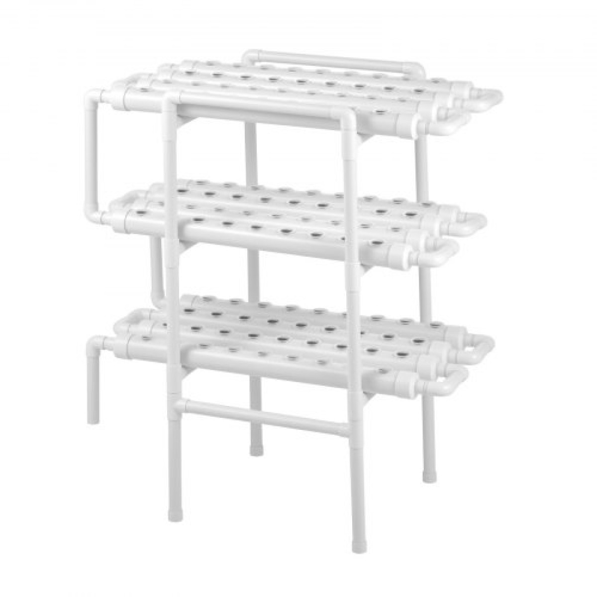 VEVOR Hydroponics Growing System Kit, 3-Tier 108 Sites UPVC Pipe Hydroponic Grow Kit with Timed Igration, Thykened Hydroponic Pipes, Indoor Home Garden Vegetable Planting Kit for Fruit Herb
