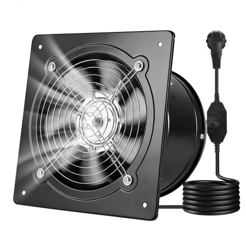 VEVOR 20,3 cm ανεμιστήρας εξάτμισης, 576 CFM ανεμιστήρας υψηλής ταχύτητας επιτοίχιας βάσης με έλεγχο ταχύτητας, χαμηλής κατανάλωσης, φορητός εξαγωγέας εξαερισμού για σοφίτα, γκαράζ, υπόγειο, εργαστήριο, κουζίνα, κοτέτσι, μαύρο