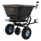 VEVOR Tow Behind Lawn Spreader, 3m Spreading Width, Garden & Lawn Spreader with Universal Hotch, χωρητικότητα 38,6kg & 10 in All-Terrain Tires, Seed Fertilizer Broadcast Spreader for ATV UTVs