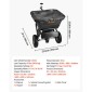 VEVOR Tow Behind Lawn Spreader, 3m Spreading Width, Garden & Lawn Spreader with Universal Hotch, χωρητικότητα 38,6kg & 10 in All-Terrain Tires, Seed Fertilizer Broadcast Spreader for ATV UTVs