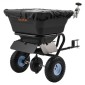 VEVOR Tow Behind Lawn Spreader, 3m Spreading Width, Garden & Lawn Spreader with Universal Hotch, χωρητικότητα 38,6kg & 10 in All-Terrain Tires, Seed Fertilizer Broadcast Spreader for ATV UTVs