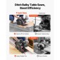 VEVOR Track Saw, 165,1 mm, Σετ κυκλικού πριονιού Plunge-Cut, Tracksaw με λεπίδα με μύτη από καρβίδιο 48 δοντιών, ρύθμιση γωνίας 0-45°, Βάθος κοπής 55 mm, για ξύλο, πλαστικό, ράγα οδήγησης δεν περιλαμβάνεται, μαύρο