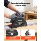 VEVOR Track Saw, 165,1 mm, Σετ κυκλικού πριονιού Plunge-Cut, Tracksaw με λεπίδα με μύτη από καρβίδιο 48 δοντιών, ρύθμιση γωνίας 0-45°, Βάθος κοπής 55 mm, για ξύλο, πλαστικό, ράγα οδήγησης δεν περιλαμβάνεται, μαύρο