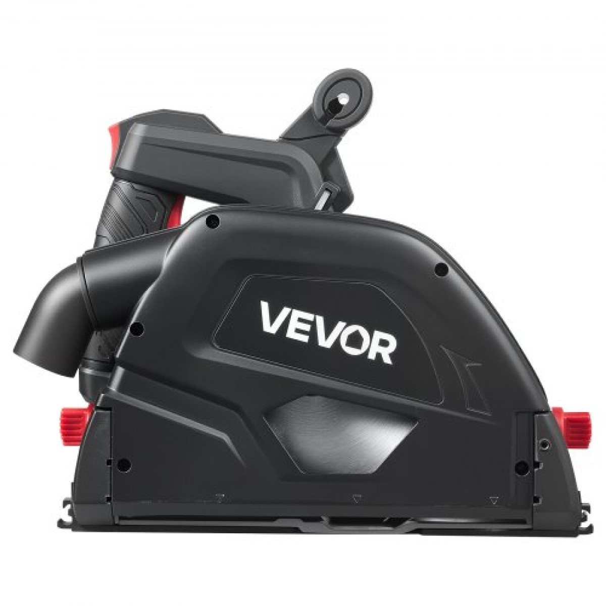 VEVOR Track Saw, 165,1 mm, Σετ κυκλικού πριονιού Plunge-Cut, Tracksaw με λεπίδα με μύτη από καρβίδιο 48 δοντιών, ρύθμιση γωνίας 0-45°, Βάθος κοπής 55 mm, για ξύλο, πλαστικό, ράγα οδήγησης δεν περιλαμβάνεται, μαύρο
