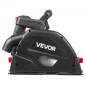 VEVOR Track Saw, 165,1 mm, Σετ κυκλικού πριονιού Plunge-Cut, Tracksaw με λεπίδα με μύτη από καρβίδιο 48 δοντιών, ρύθμιση γωνίας 0-45°, Βάθος κοπής 55 mm, για ξύλο, πλαστικό, ράγα οδήγησης δεν περιλαμβάνεται, μαύρο