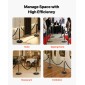VEVOR Stanchion Post, 8 τμχ Σετ Crowd Control Barrier με 6 Μαύρα Βελούδινα Σχοινιά, Ανοξείδωτο ατσάλι Stanchion Post Queue με κούφια βάση για θέατρο, πάρτι, γάμο, έκθεση, εκδήλωση (Μαύρο)