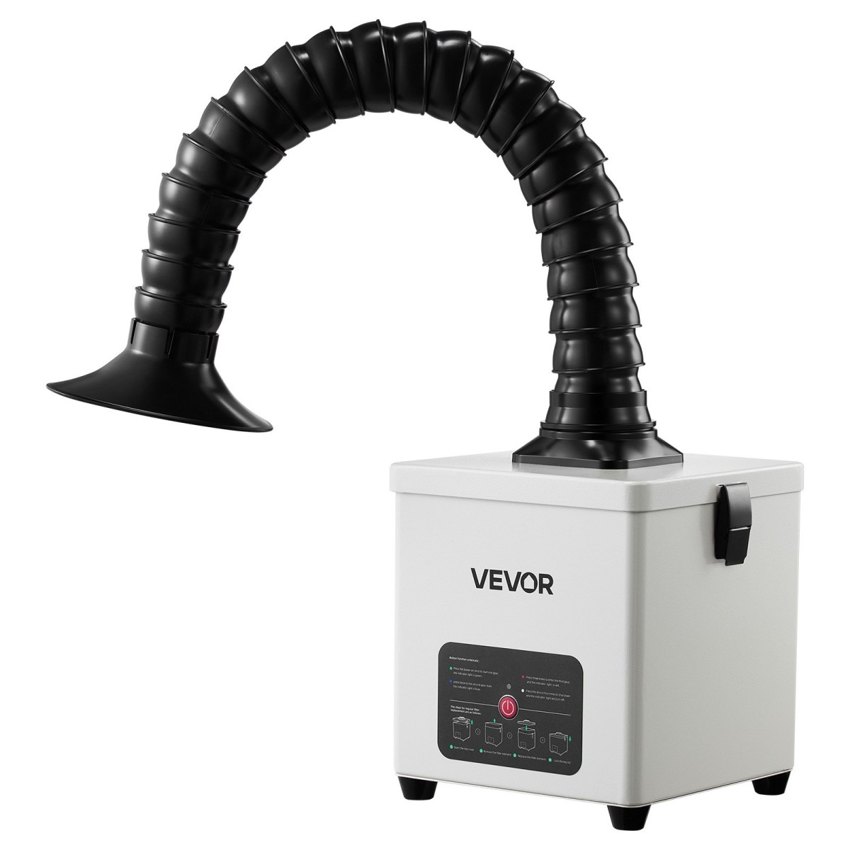 VEVOR Solder Fume Extractor, 3-Stage Filtration Soldering Smoke Absorber με 180 m³/h ισχυρή αναρρόφηση & ροή αέρα 3 επιπέδων, συμπαγής επιφάνεια εργασίας Brushless Smoke Extractor για συγκόλληση DIY