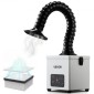 VEVOR Solder Fume Extractor, 3-Stage Filtration Soldering Smoke Absorber με 180 m³/h ισχυρή αναρρόφηση & ροή αέρα 3 επιπέδων, συμπαγής επιφάνεια εργασίας Brushless Smoke Extractor για συγκόλληση DIY