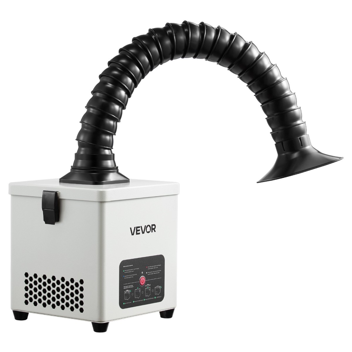 VEVOR Solder Fume Extractor, 3-Stage Filtration Soldering Smoke Absorber με 180 m³/h ισχυρή αναρρόφηση & ροή αέρα 3 επιπέδων, συμπαγής επιφάνεια εργασίας Brushless Smoke Extractor για συγκόλληση DIY