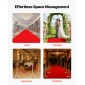 VEVOR 4 τεμ. Red Velvet Stanchion Ropes, 1,5 m Crowd Control Stanchion Red Velvet Ropes with Gold Hooks, Post Queue Barrier Carpet Rope for Carpet Events Κινηματογράφοι Μεγάλα Εγκαίνια Ξενοδοχεία Πάρτι