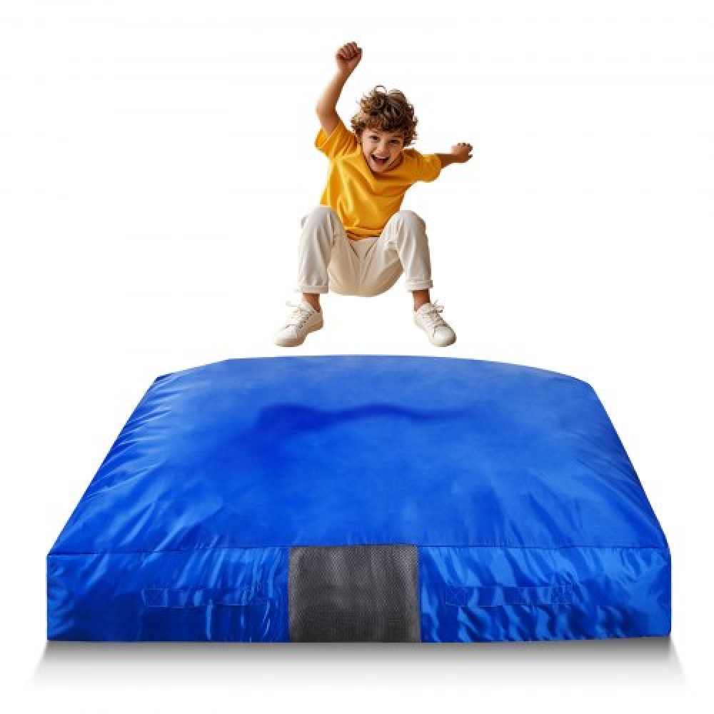 VEVOR Crash Pad, 1500 x 1500 mm Crash Pad για παιδιά Αισθητήριο με μπλοκ αφρού και πλενόμενο κάλυμμα, Μεγάλη μαλακή ζώνη προσγείωσης αφρού Γιγαντιαίο μαξιλάρι, Εξοπλισμός αισθητηρίου δωματίου για παιδιά που πηδούν, χαλαρώνουν, παίζουν