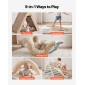 VEVOR Pikler Triangle Set, 9-σε-1 Toddler Climbing Toys Indoor, με 2 Ξύλινα Αυτοκίνητα, Μαξιλάρι, Τρίγωνο, Αψίδα και Ράμπα, Φορτίο 68 κιλών, Πτυσσόμενο Σετ αναρρίχησης Montessori για νήπια και παιδιά, μπλε