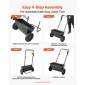 VEVOR Walk-Behind Push Spreader, χωρητικότητα 50 LBS, Drop Spreader με σχάρα χοάνης, 18 σε πλάτος διασποράς & 30 ρυθμίσεις, 10 σε ελαστικά παντός εδάφους, διασκορπιστές κήπου και γκαζόν για σπόρους, λίπασμα
