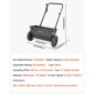 VEVOR Walk-Behind Push Spreader, χωρητικότητα 50 LBS, Drop Spreader με σχάρα χοάνης, 18 σε πλάτος διασποράς & 30 ρυθμίσεις, 10 σε ελαστικά παντός εδάφους, διασκορπιστές κήπου και γκαζόν για σπόρους, λίπασμα