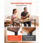 VEVOR Bar Table, 3PCS 1193,8mm Bars Σετ τραπεζιών, Σετ τραπέζια και καρέκλες μπαρ με σχέδιο στρογγυλεμένες άκρες, ορθογώνιο τραπέζι παμπ με δύο σκαμπό για γραφείο, γωνιά πρωινού, μίνι μπαρ, ρουστίκ καφέ