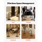 VEVOR 4 τμχ Μαύρα βελούδινα σχοινιά Stanchion, 1,5 m Crowd Control Stanchion Μαύρα βελούδινα σχοινιά με χρυσούς γάντζους, σχοινί χαλιού Post Queue Barrier για εκδηλώσεις χαλί Κινηματογράφοι Μεγάλα εγκαίνια Ξενοδοχεία Πάρτι