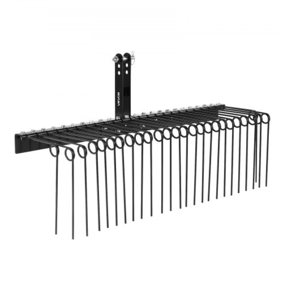 VEVOR 150 cm Ρυμούλκηση πίσω από τσουγκράνα Landscape, 3 Point Hitch Lawn Dethatcher Rake, 26 Spring Steel Tines, για τρακτέρ Κατηγορίας 1, Τσουγκράνες βαρέως τύπου & ανθεκτικές στη σκουριά Εξαρτήματα τρακτέρ για φύλλα πευκοβελόνες