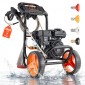 Πλυντήριο αερίου VEVOR 2900 PSI και Max 7 L/min, αντλία αναβάθμισης αλουμινίου με πιστόλι ψεκασμού και ράβδο, σετ 4 ακροφυσίων, ηλεκτρικό πλυντήριο χαμηλού προφίλ για αυτοκίνητα, φράχτες, δρόμους, σπίτια, βεράντες, έπιπλα