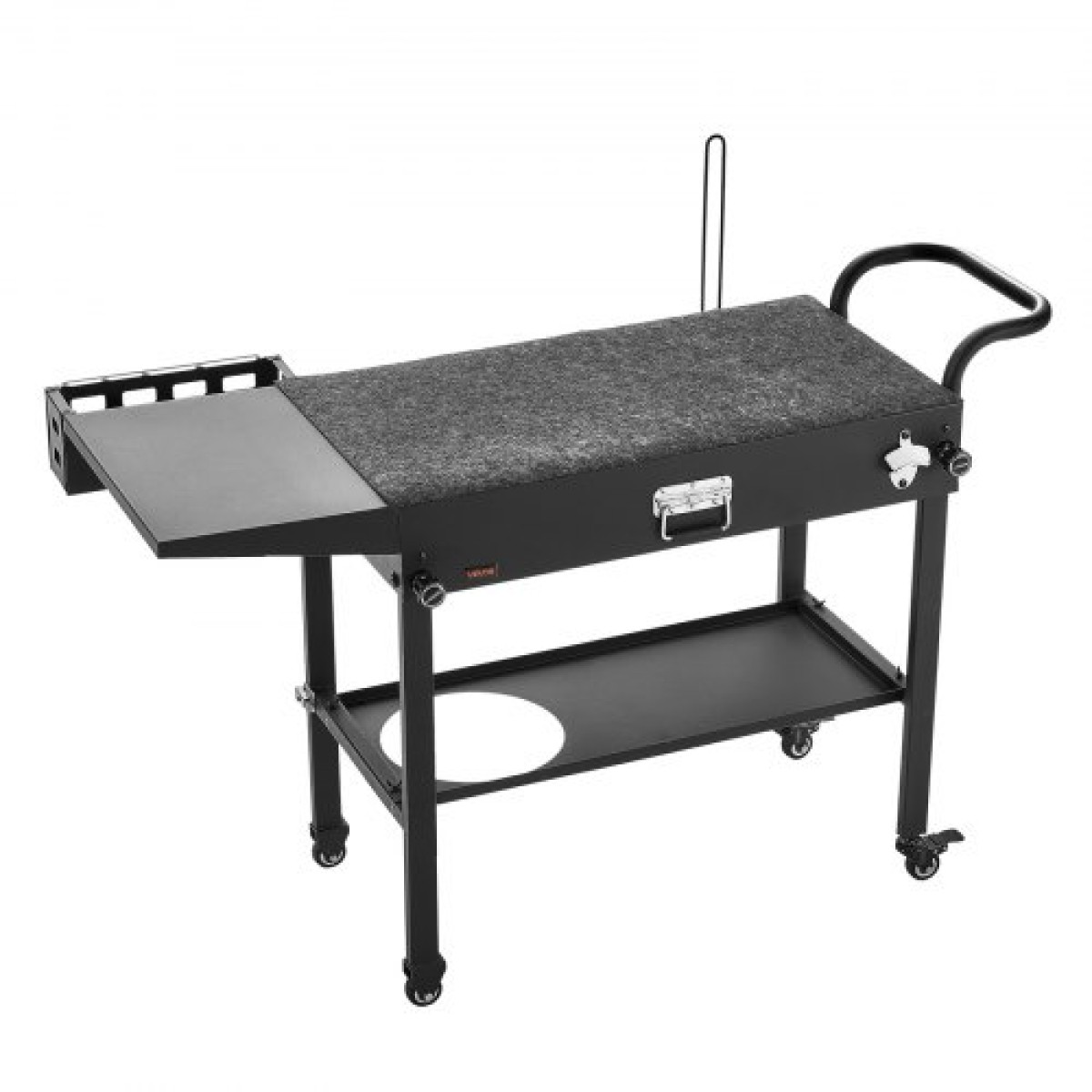 VEVOR Outdoor Grill Cart, 787 x 432mm Επιτραπέζιο τραπέζι ψησίματος, Πτυσσόμενο τραπέζι μαγειρέματος εξωτερικού χώρου με χαρτομάντηλο, γάντζοι, ρόδες, πλαϊνό τραπέζι, τραπέζια προετοιμασίας μπάρμπεκιου για πικνίκ, κουζίνα, αυλή