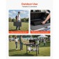VEVOR Outdoor Grill Cart, 787 x 432mm Επιτραπέζιο τραπέζι ψησίματος, Πτυσσόμενο τραπέζι μαγειρέματος εξωτερικού χώρου με χαρτομάντηλο, γάντζοι, ρόδες, πλαϊνό τραπέζι, τραπέζια προετοιμασίας μπάρμπεκιου για πικνίκ, κουζίνα, αυλή
