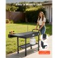 VEVOR Outdoor Grill Cart, 787 x 432mm Επιτραπέζιο τραπέζι ψησίματος, Πτυσσόμενο τραπέζι μαγειρέματος εξωτερικού χώρου με χαρτομάντηλο, γάντζοι, ρόδες, πλαϊνό τραπέζι, τραπέζια προετοιμασίας μπάρμπεκιου για πικνίκ, κουζίνα, αυλή