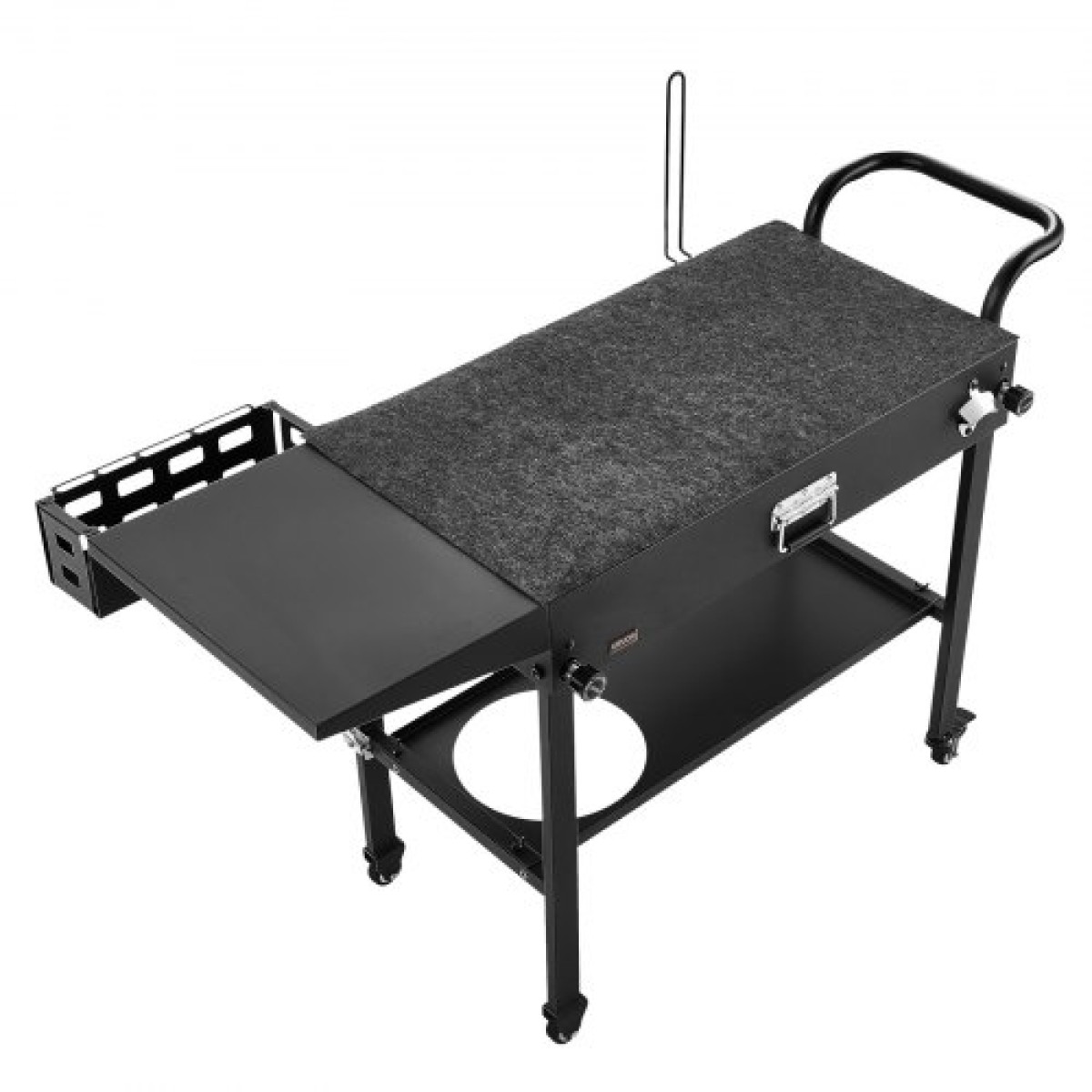 VEVOR Outdoor Grill Cart, 787 x 432mm Επιτραπέζιο τραπέζι ψησίματος, Πτυσσόμενο τραπέζι μαγειρέματος εξωτερικού χώρου με χαρτομάντηλο, γάντζοι, ρόδες, πλαϊνό τραπέζι, τραπέζια προετοιμασίας μπάρμπεκιου για πικνίκ, κουζίνα, αυλή