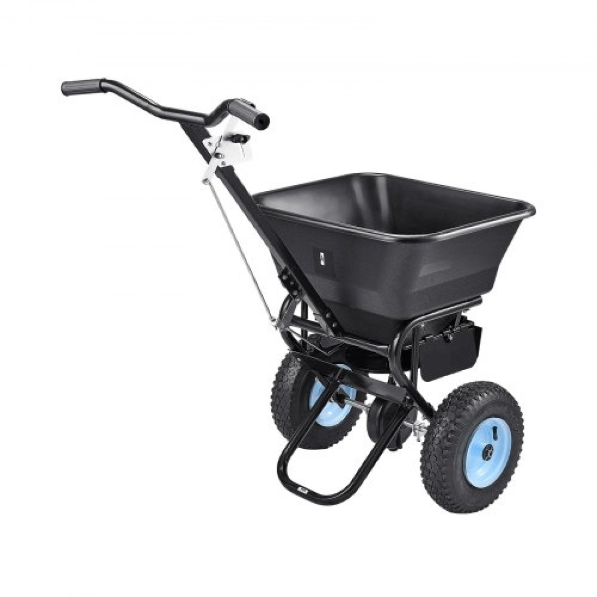 VEVOR Lawn Spreader, χωρητικότητας 100LBS, Walk-Behind Push Spreader, 0-9,8ft Spreading Width, 13 in All Terrain Pneumatic ελαστικά, Λιπασματοποιητές με σχάρα χοάνης, για λιώσιμο πάγου με αλάτι