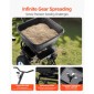 VEVOR Lawn Spreader, χωρητικότητας 100LBS, Walk-Behind Push Spreader, 0-9,8ft Spreading Width, 13 in All Terrain Pneumatic ελαστικά, Λιπασματοποιητές με σχάρα χοάνης, για λιώσιμο πάγου με αλάτι