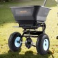 VEVOR Lawn Spreader, χωρητικότητας 100LBS, Walk-Behind Push Spreader, 0-9,8ft Spreading Width, 13 in All Terrain Pneumatic ελαστικά, Λιπασματοποιητές με σχάρα χοάνης, για λιώσιμο πάγου με αλάτι