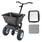 VEVOR Lawn Spreader, χωρητικότητας 100LBS, Walk-Behind Push Spreader, 0-9,8ft Spreading Width, 13 in All Terrain Pneumatic ελαστικά, Λιπασματοποιητές με σχάρα χοάνης, για λιώσιμο πάγου με αλάτι