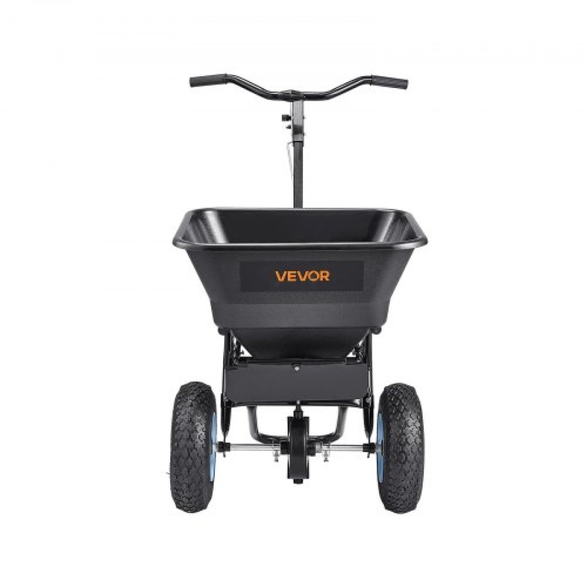 VEVOR Lawn Spreader, χωρητικότητας 100LBS, Walk-Behind Push Spreader, 0-9,8ft Spreading Width, 13 in All Terrain Pneumatic ελαστικά, Λιπασματοποιητές με σχάρα χοάνης, για λιώσιμο πάγου με αλάτι