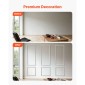 VEVOR Molding Wall Pack 3, Σετ πάνελ με σκοτάδι, Ελαφρύ βαμμένο πολυστυρένιο, Εύκολη εγκατάσταση, αδιάβροχη επένδυση με ευρύ προφίλ για εσωτερικό σαλόνι, υπνοδωμάτιο, λευκό (61x137 + 61x61 cm)