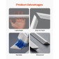 VEVOR Molding Wall Pack 3, Σετ πάνελ με σκοτάδι, Ελαφρύ βαμμένο πολυστυρένιο, Εύκολη εγκατάσταση, αδιάβροχη επένδυση με ευρύ προφίλ για εσωτερικό σαλόνι, υπνοδωμάτιο, λευκό (61x137 + 61x61 cm)
