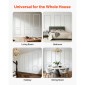 VEVOR Molding Wall Pack 3, Σετ πάνελ με σκοτάδι, Ελαφρύ βαμμένο πολυστυρένιο, Εύκολη εγκατάσταση, αδιάβροχη επένδυση με ευρύ προφίλ για εσωτερικό σαλόνι, υπνοδωμάτιο, λευκό (61x137 + 61x61 cm)