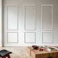 VEVOR Molding Wall Pack 3, Σετ πάνελ με σκοτάδι, Ελαφρύ βαμμένο πολυστυρένιο, Εύκολη εγκατάσταση, αδιάβροχη επένδυση με ευρύ προφίλ για εσωτερικό σαλόνι, υπνοδωμάτιο, λευκό (61x137 + 61x61 cm)