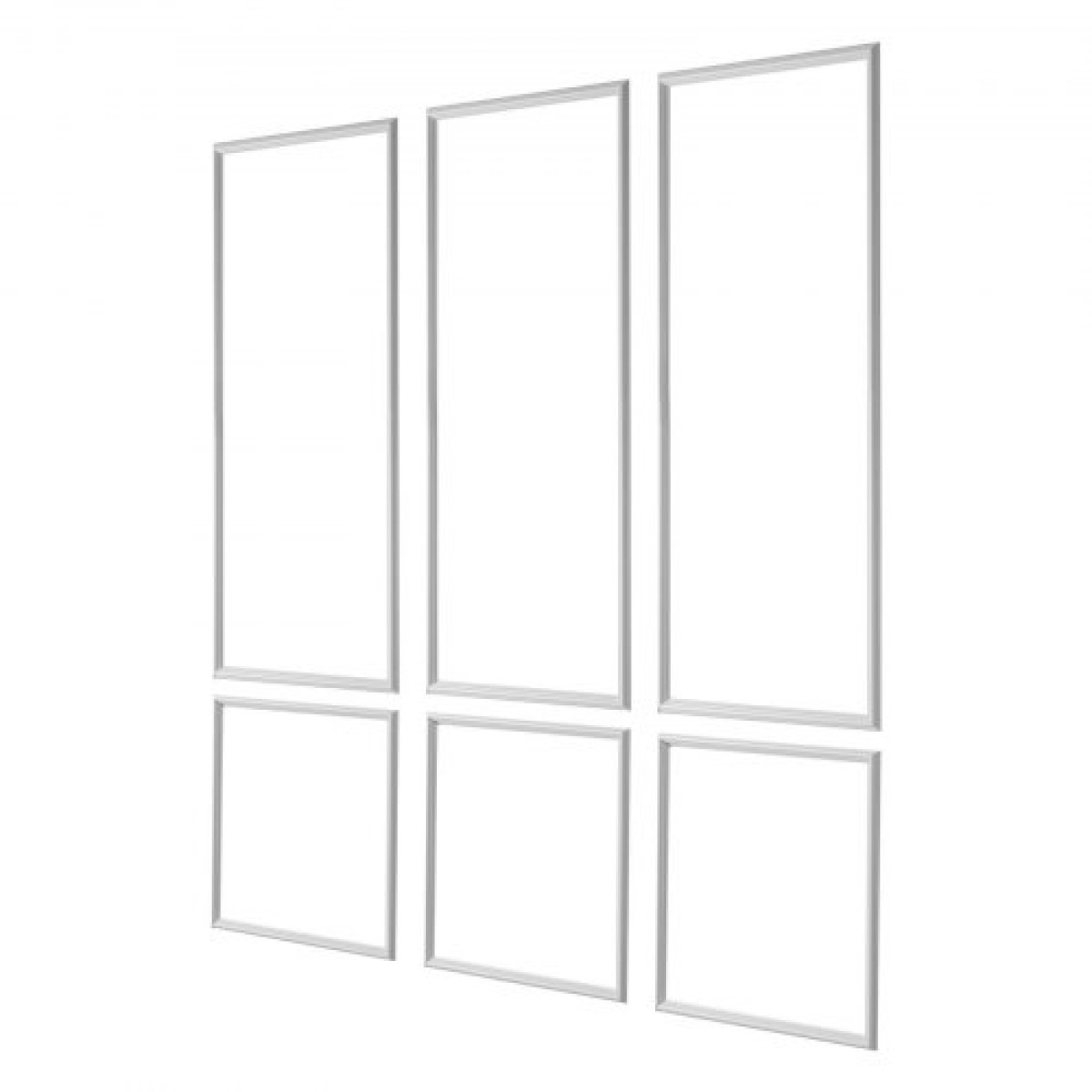 VEVOR Molding Wall Pack 3, Σετ πάνελ με σκοτάδι, Ελαφρύ βαμμένο πολυστυρένιο, Εύκολη εγκατάσταση, αδιάβροχη επένδυση με ευρύ προφίλ για εσωτερικό σαλόνι, υπνοδωμάτιο, λευκό (61x137 + 61x61 cm)