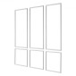 VEVOR Molding Wall Pack 3, Σετ πάνελ με σκοτάδι, Ελαφρύ βαμμένο πολυστυρένιο, Εύκολη εγκατάσταση, αδιάβροχη επένδυση με ευρύ προφίλ για εσωτερικό σαλόνι, υπνοδωμάτιο, λευκό (61x137 + 61x61 cm)