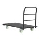 VEVOR Heavy Duty Platform Truck, χωρητικότητας 907,18 kg, Βιομηχανικό ατσάλινο καρότσι με επίπεδη επιφάνεια με περιστρεφόμενους τροχούς και λαβή, πλατφόρμα Hand Push Truck Dolly, Εύκολη αποθήκευση, για μετακίνηση αποσκευών, 1220 x 610 x 815 mm