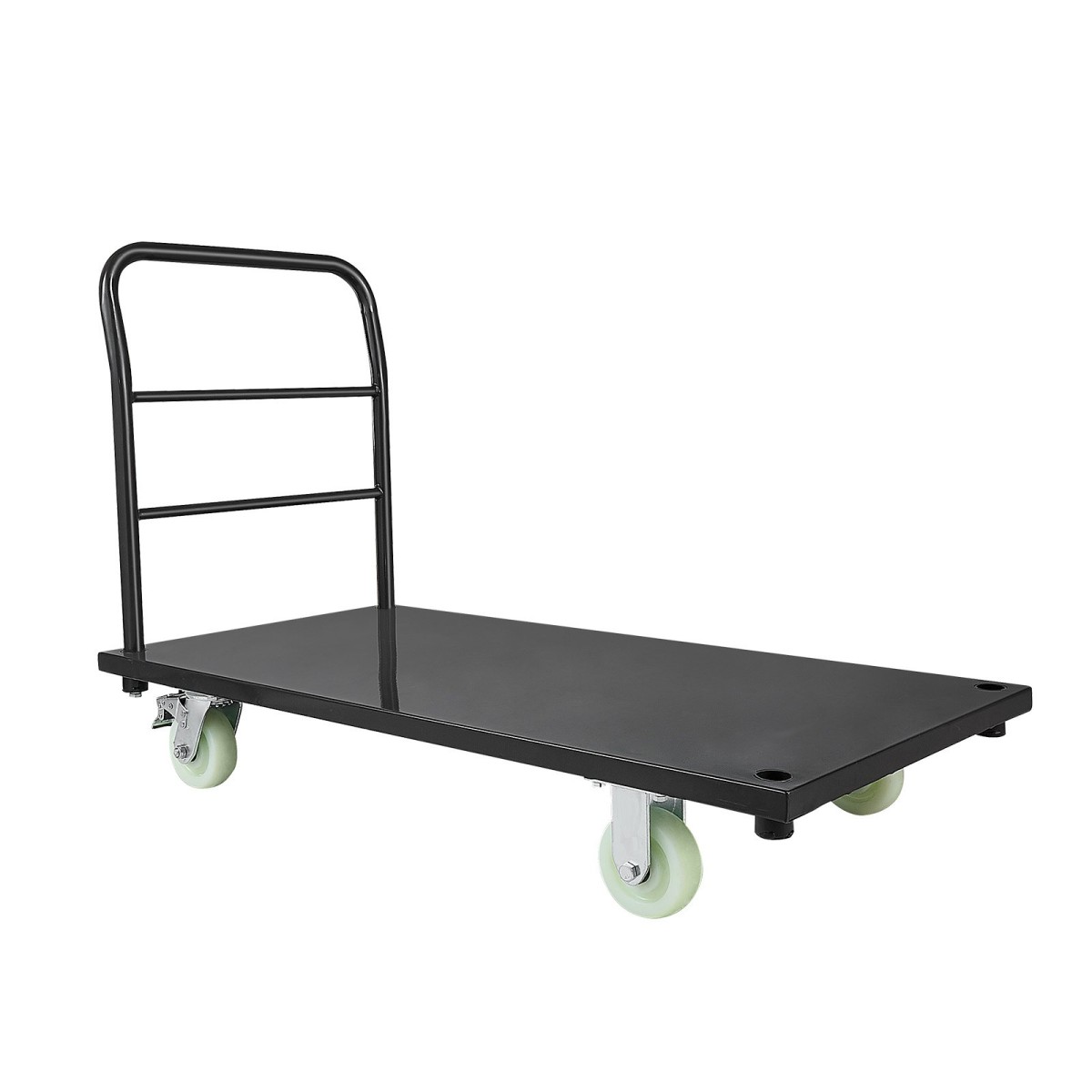 VEVOR Heavy Duty Platform Truck, χωρητικότητας 907,18 kg, Βιομηχανικό ατσάλινο καρότσι με επίπεδη επιφάνεια με περιστρεφόμενους τροχούς και λαβή, πλατφόρμα Hand Push Truck Dolly, Εύκολη αποθήκευση, για μετακίνηση αποσκευών, 1220 x 610 x 815 mm