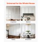 VEVOR Wall Molding 6 Pack, Κιτ πάνελ με ρολό, Ελαφρύ βαμμένο πολυστυρένιο, εύκολο στην εγκατάσταση, αδιάβροχο διακοσμητικό τοίχου για εσωτερική διακόσμηση σαλόνι, υπνοδωμάτιο, λευκό (61x137 + 61x61 cm)