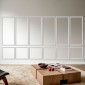 VEVOR Wall Molding 6 Pack, Κιτ πάνελ με ρολό, Ελαφρύ βαμμένο πολυστυρένιο, εύκολο στην εγκατάσταση, αδιάβροχο διακοσμητικό τοίχου για εσωτερική διακόσμηση σαλόνι, υπνοδωμάτιο, λευκό (61x137 + 61x61 cm)