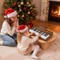 Πληκτρολόγιο VEVOR Kids Piano, Ξύλινο ψηφιακό πιάνο 37 πλήκτρων για παιδιά, Μίνι μουσικό εκπαιδευτικό όργανο παιχνίδι με ρεαλιστικό ήχο, διπλή ισχύς, ρυθμιζόμενη ένταση για νήπια, αγόρια κορίτσια εκμάθηση, καρυδιά